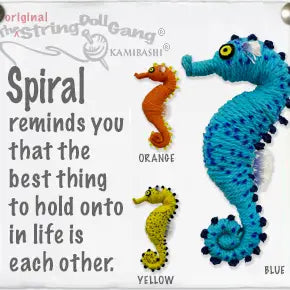 Spiral the Seahorse String Doll Keychain