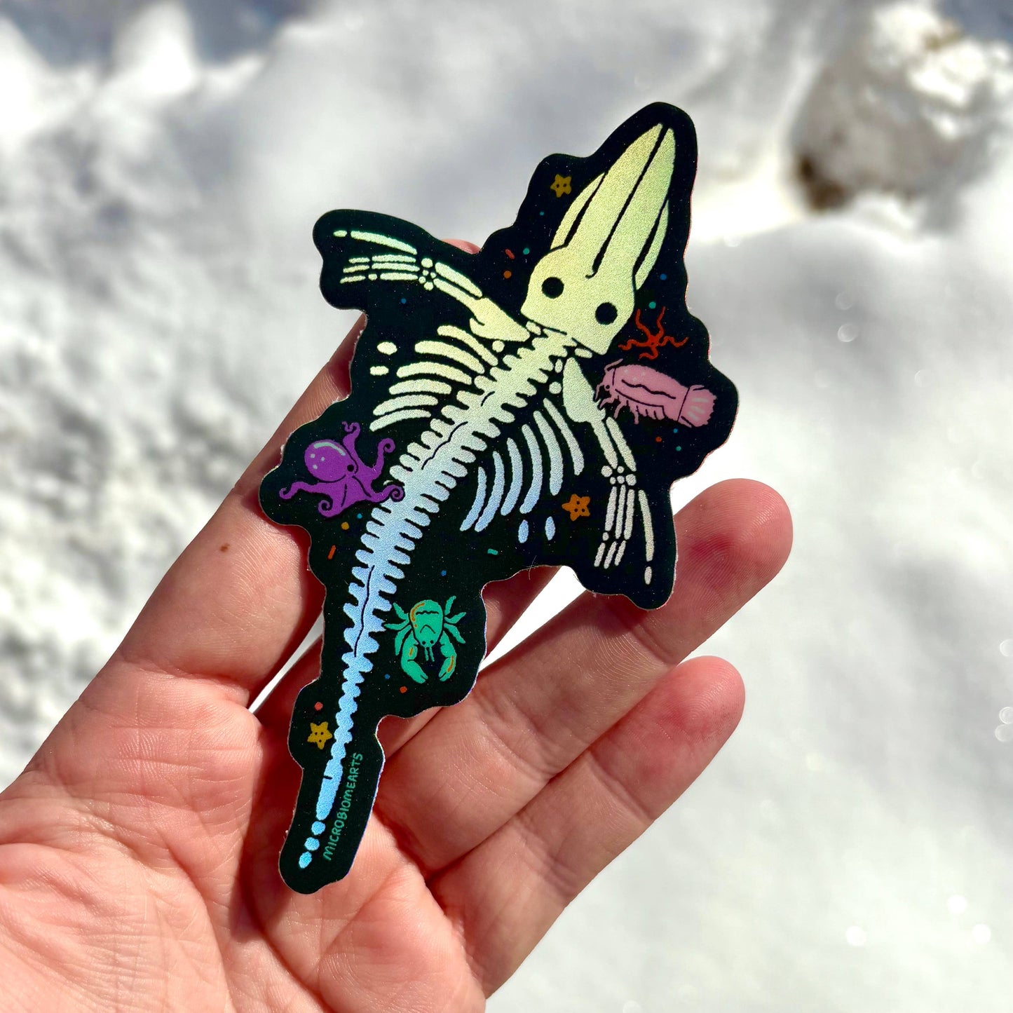 Whale Fall Holographic 3” Sticker