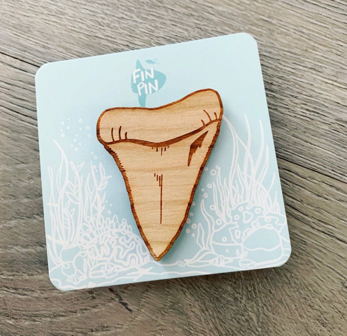 Shark Tooth Eco-friendly Wood Pin