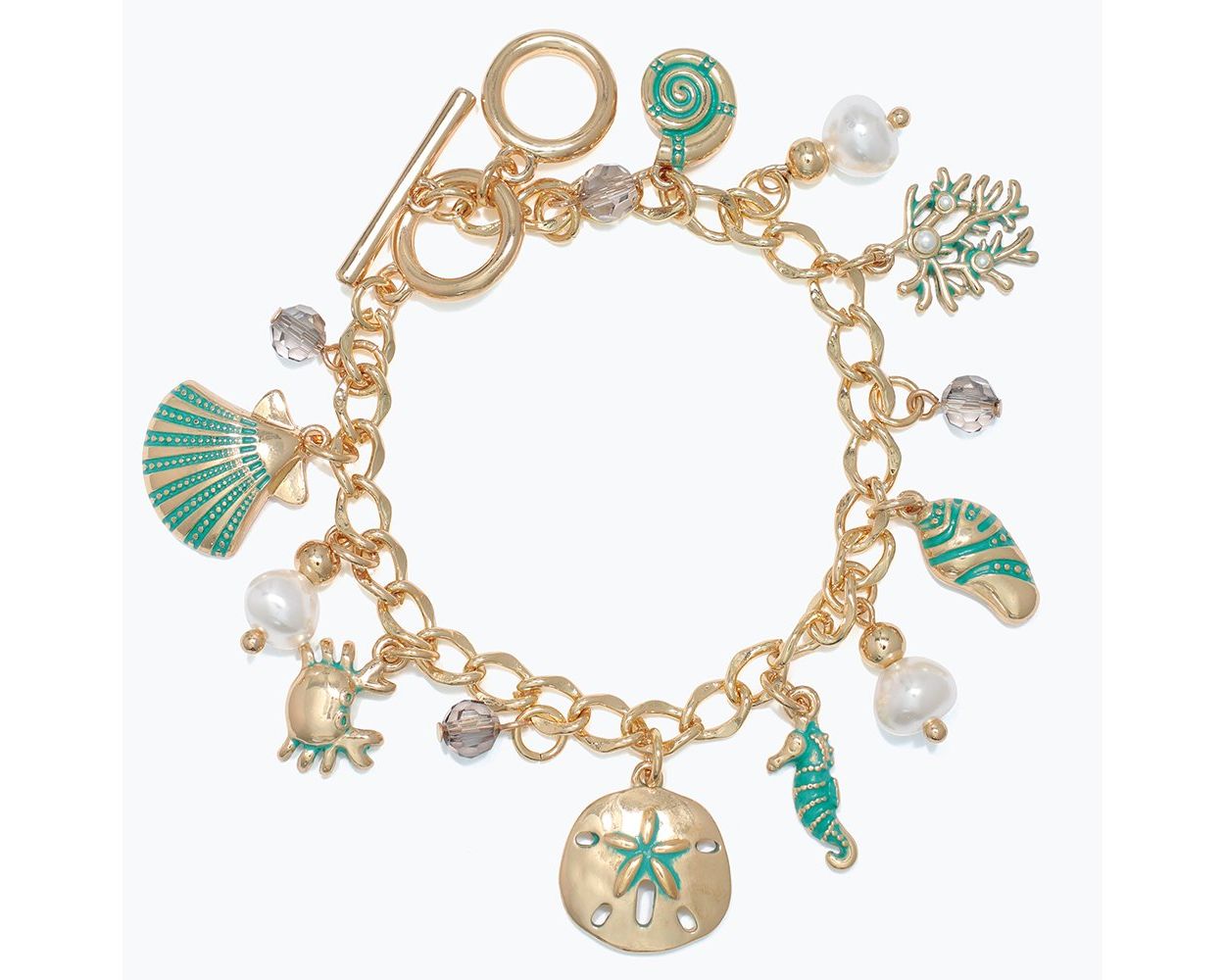 Bracelet-Gold Sea Life with Pearls