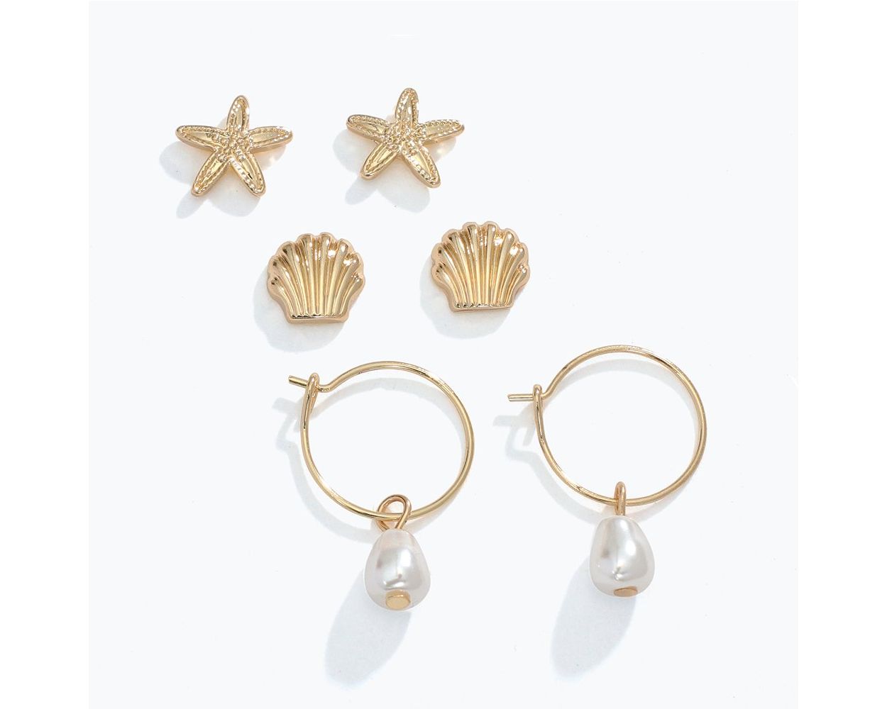 Earrings-Sea Life with Pearls