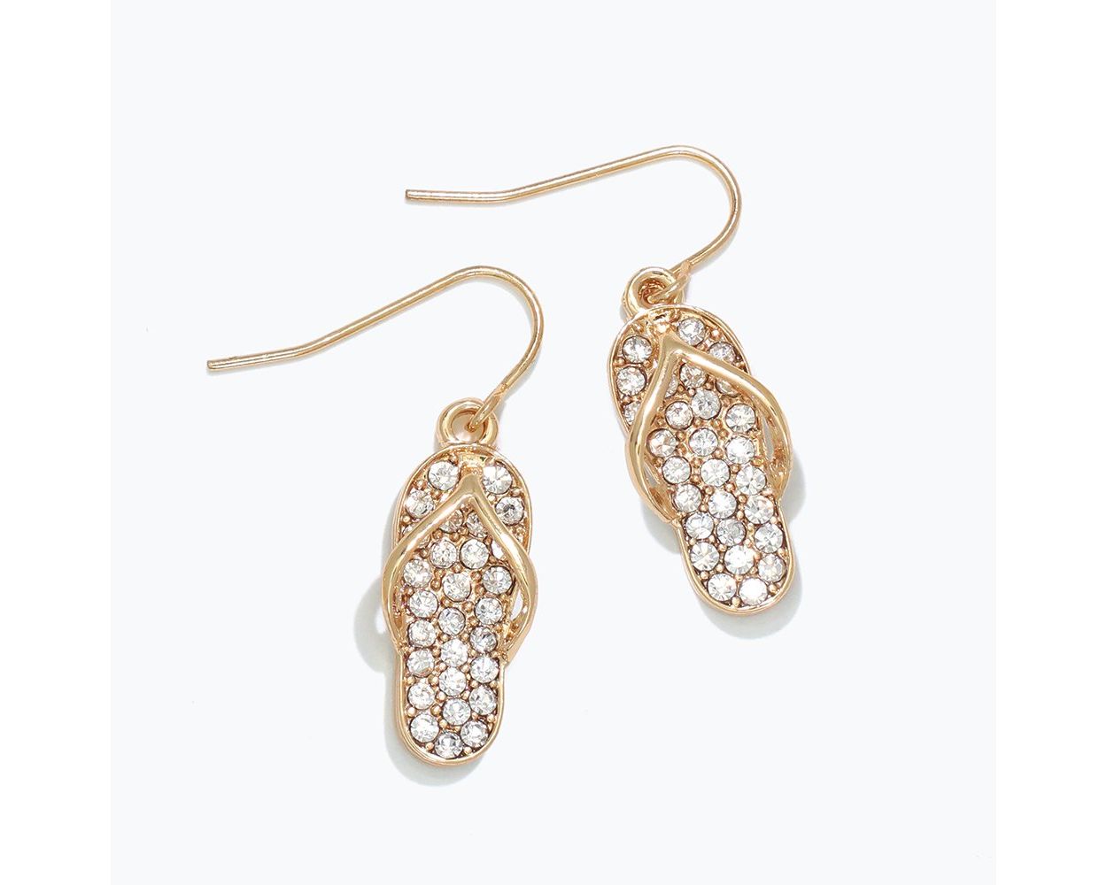 Earrings-Crystal+Gold FlipFlops