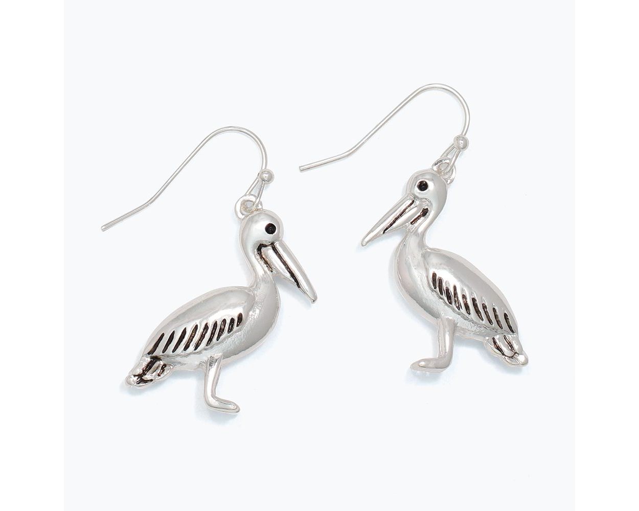 Earrings-Silver Pelicans