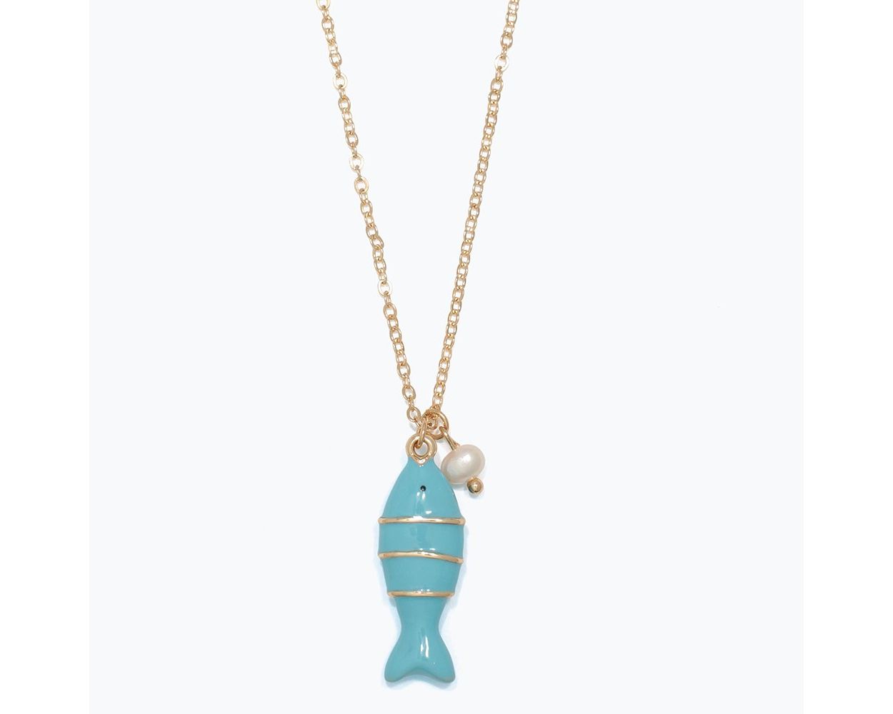 Necklace-Enamel and Gold Fish