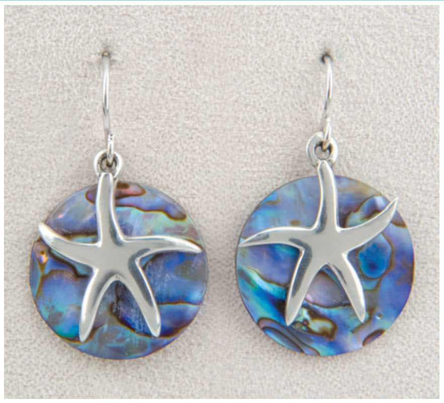 Ocean Star Abalone Earrings