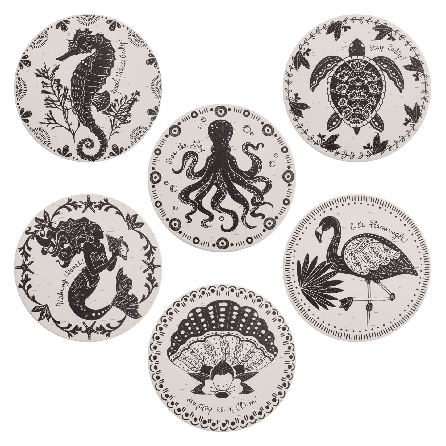 BOHO COASTERS COASTAL S/6 (S24)