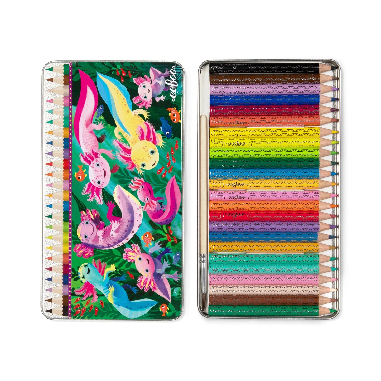 Axolotl 24 Mini Watercolor Pencils Tin