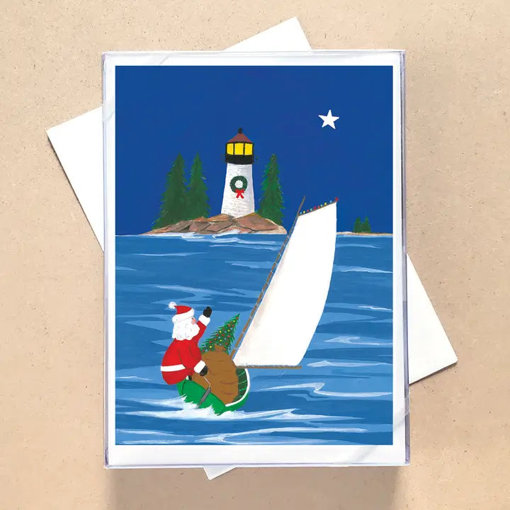 Santa's Sailboat Holiday Cards