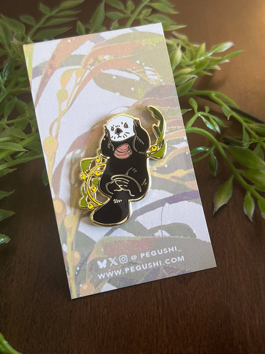 Sea Otter Enamel Pin - Kelp Forest Friends