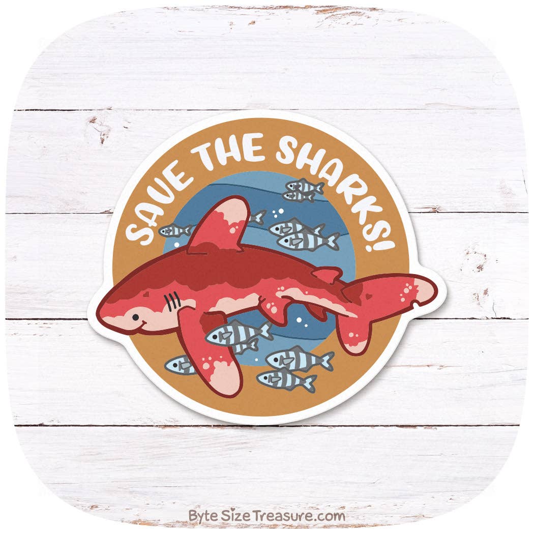 Oceanic Whitetip Shark Vinyl Sticker