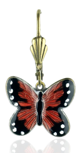 Monarch Butterfly Charm Earrings