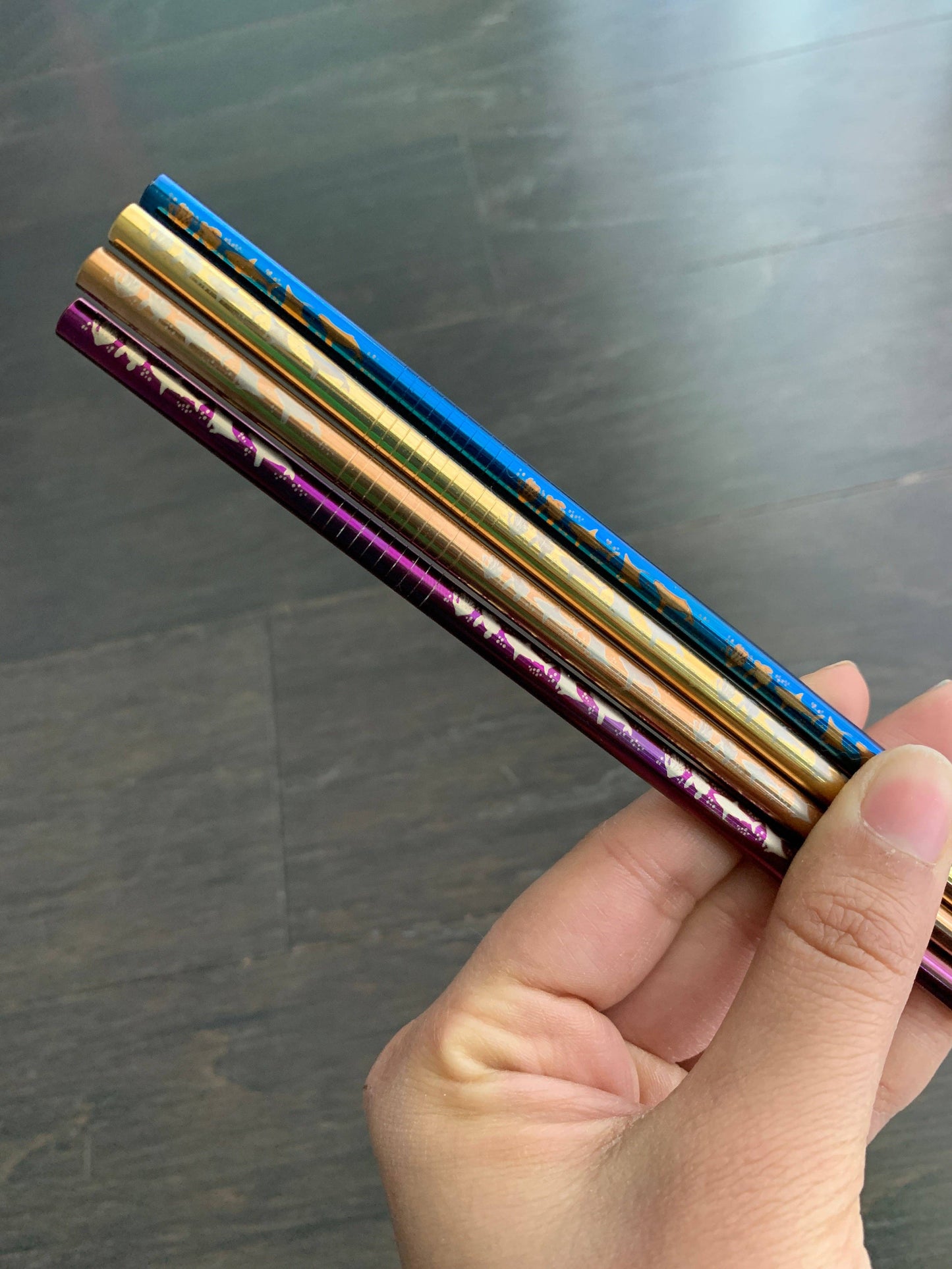 Cocktail straw - eco reusable straw with sharks, whales, coral