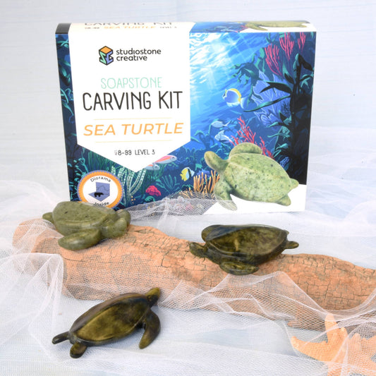 Sea Turtle Soapstone Carving Kit