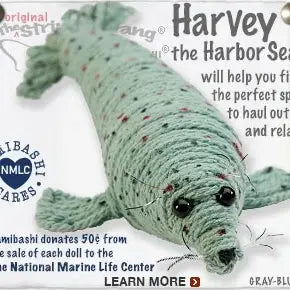 Harvey the Harbor Seal String Doll Keychain