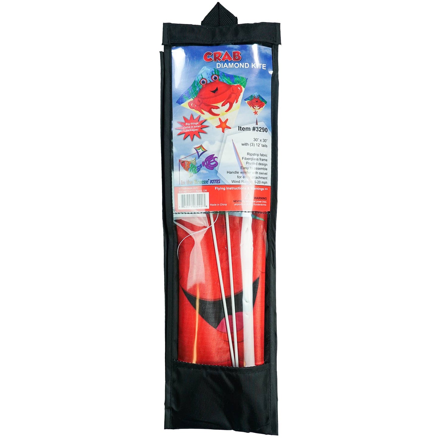Crab 30" Diamond Kite (Optimized for Shipping)