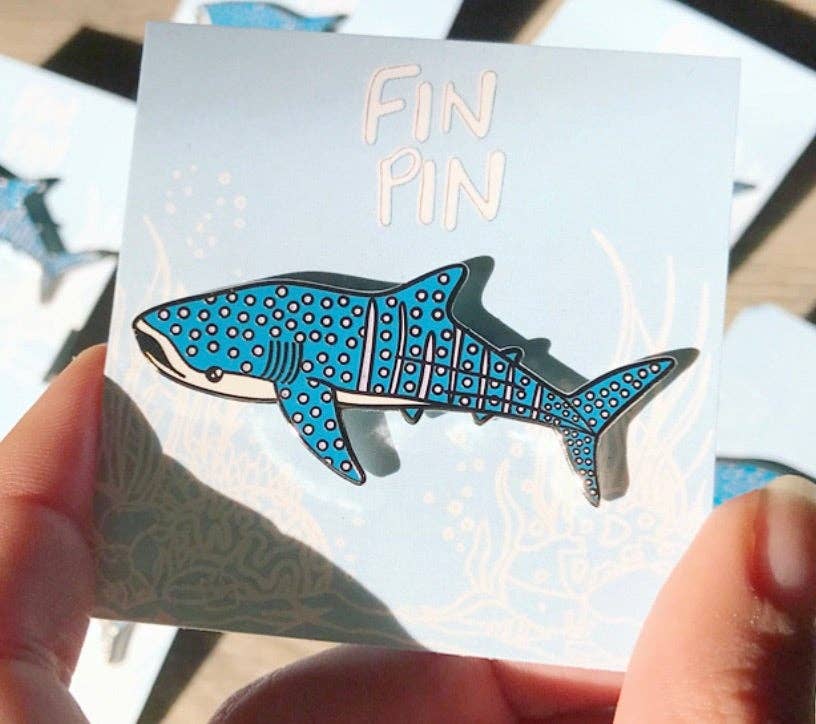 Whale shark enamel pin - Donation Item