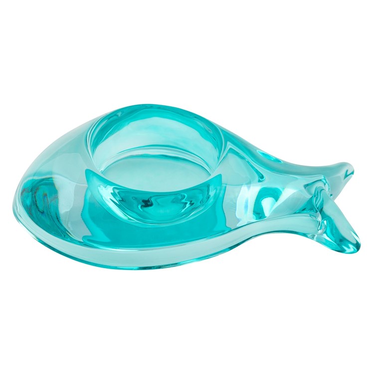 FISH TEALIGHT TEAL (F24)