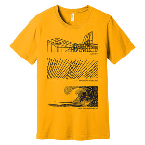 The Art and Architecture of Cabrillo Marine Aquarium T Shirt (Gold)