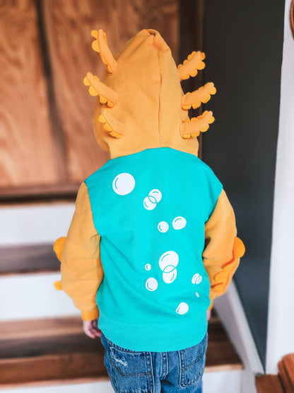 Axolotl Toddler and Kids 3D Hoodie