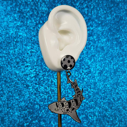 Leopard Shark Dangle Earrings | Fun Marine Life Jewelry