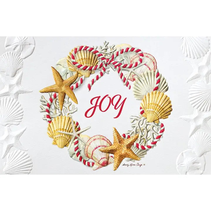 Joyful Seashell Wreath - Deluxe Box Christmas