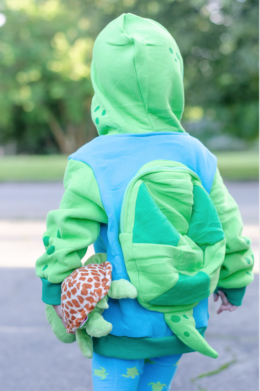 Sea Turtle 3D Backpack Hoodie - Kids & Toddler