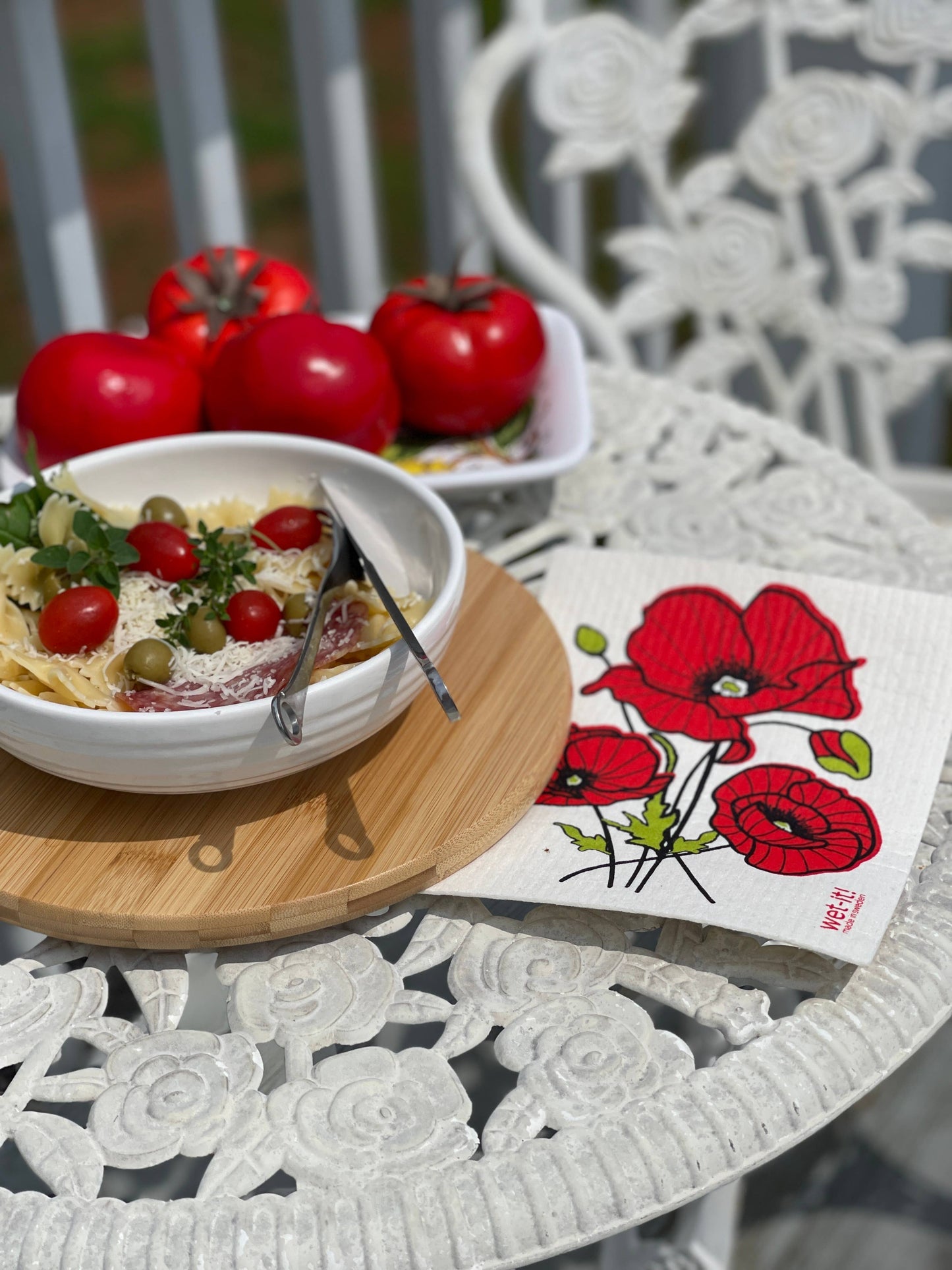 Poppy Flower Swedish Cloth