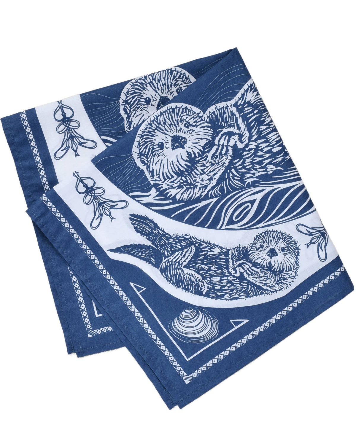 Otter Bandana - 100% Cotton - Nautical Print - Hanky Ascot