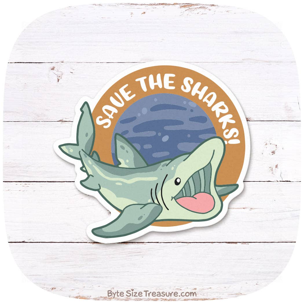 Basking Shark Vinyl Sticker
