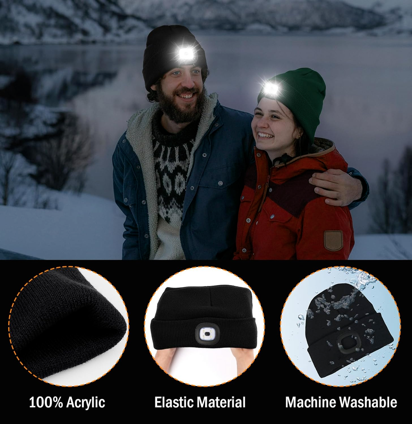 Black LED Beanie