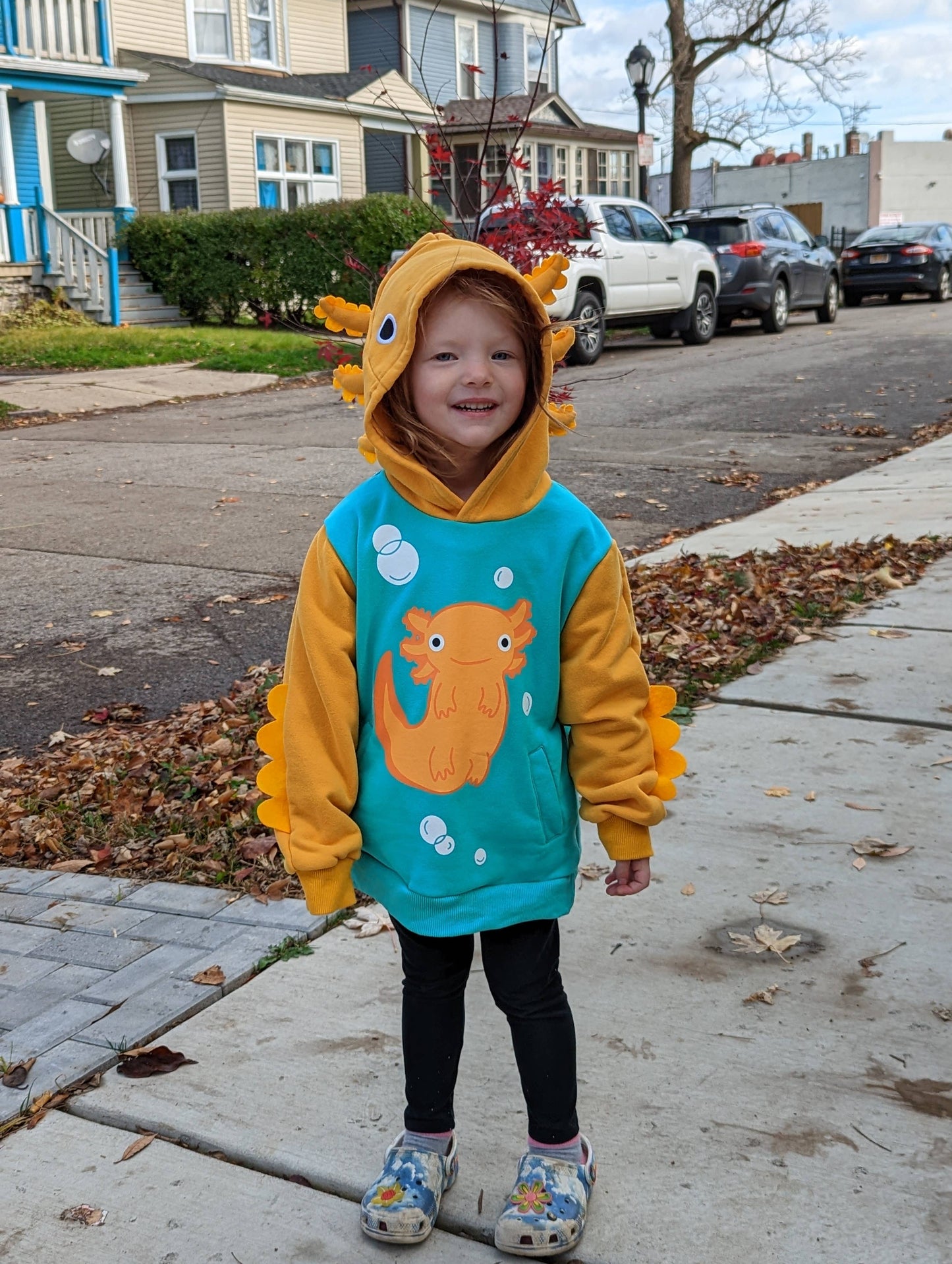Axolotl Toddler and Kids 3D Hoodie