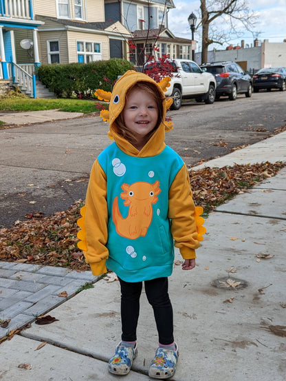 Axolotl Toddler and Kids 3D Hoodie