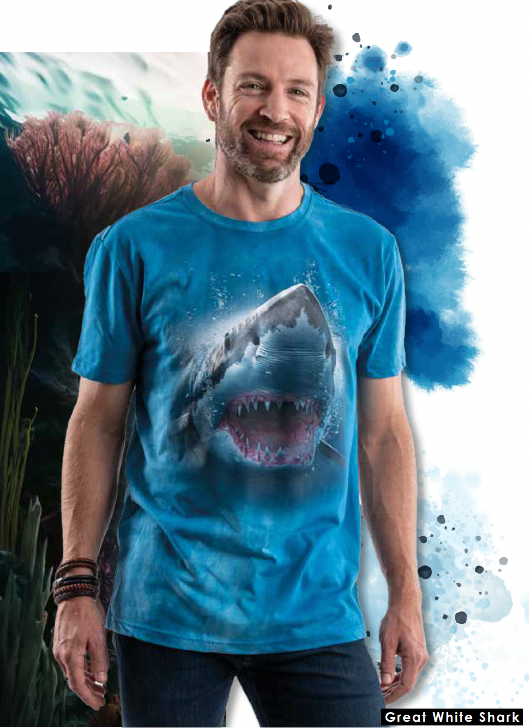 Adult Shark Natural Dyed T-shirt