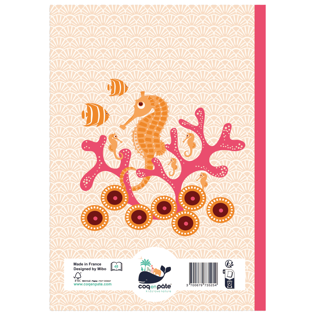 Ocean Seahorse Recycled Paper A5 Notebook