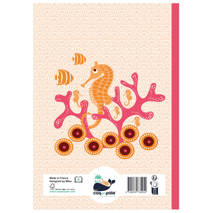 Ocean Seahorse Recycled Paper A5 Notebook