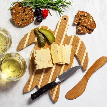 Sea Turtle Shaped Charcuterie Board & Cheese Spreader Set