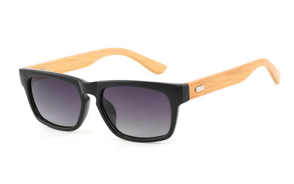 Real Bamboo and Rosewood Polarized Sunglasses - Assorted