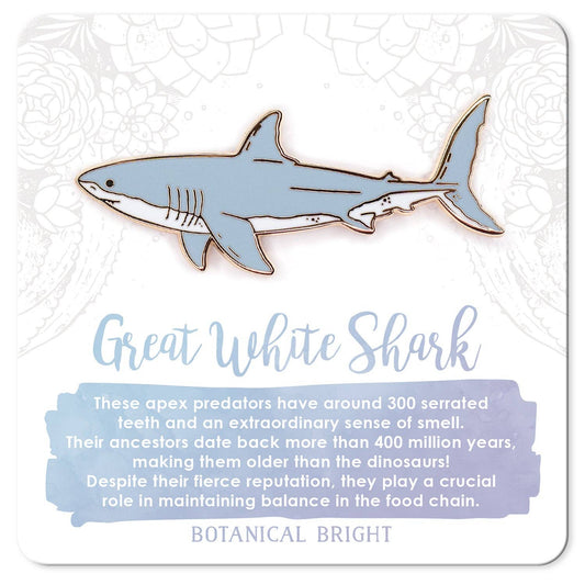 Great White Shark Enamel Pin
