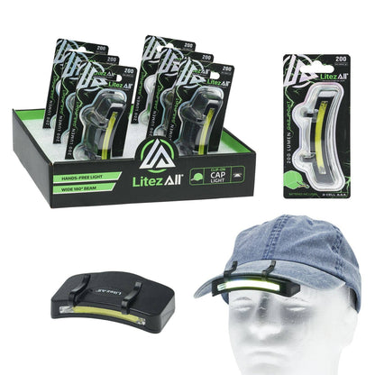 LitezAll 200 Lumen Clip On Cap Light