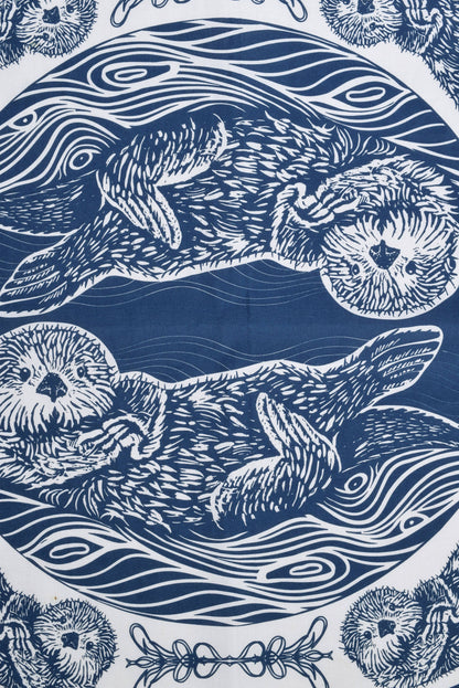 Otter Bandana - 100% Cotton - Nautical Print - Hanky Ascot