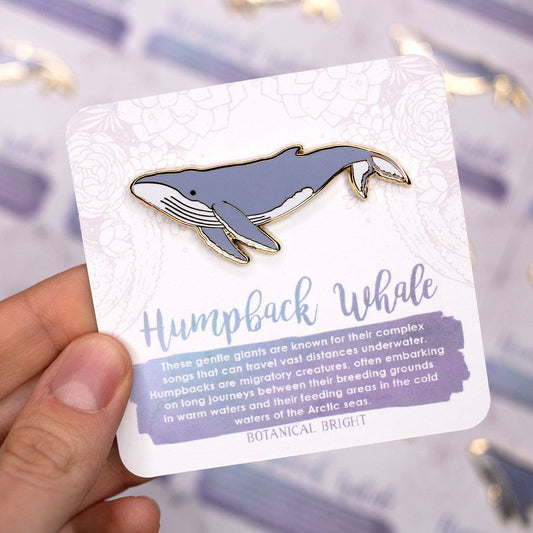 Humpback Whale Enamel Pin