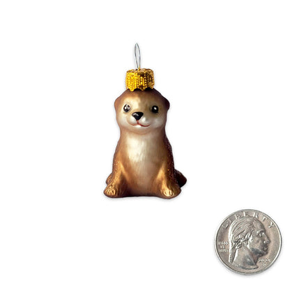 Mini Sea Lion Glass Ornament
