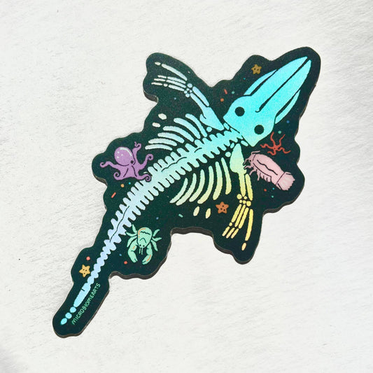 Whale Fall Holographic 3” Sticker