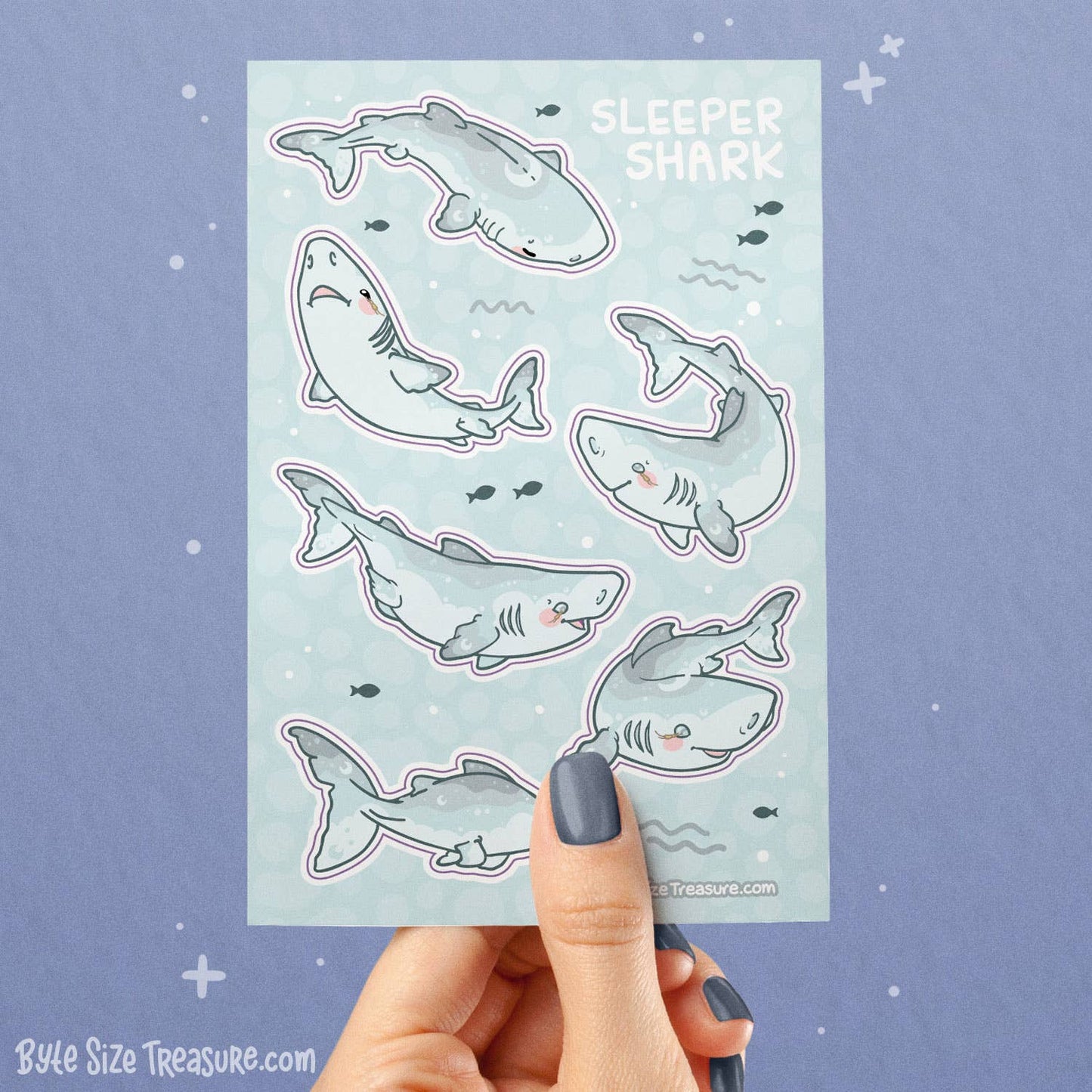 Sleeper Shark Sticker Sheet