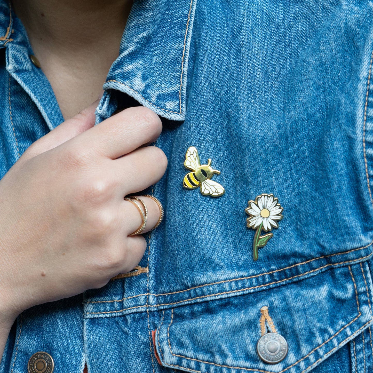 Queen Honey Bee Lapel Pin, Flower Garden Gifts
