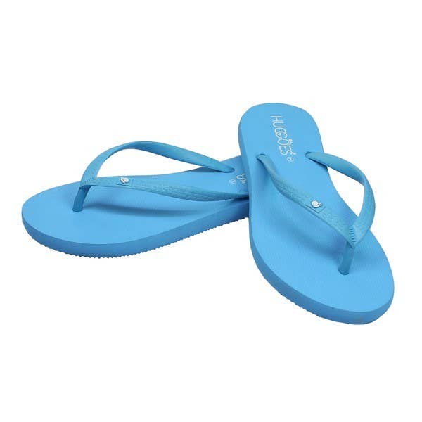 Huggoes - Azure Women's Natural Rubber Flip-Flops