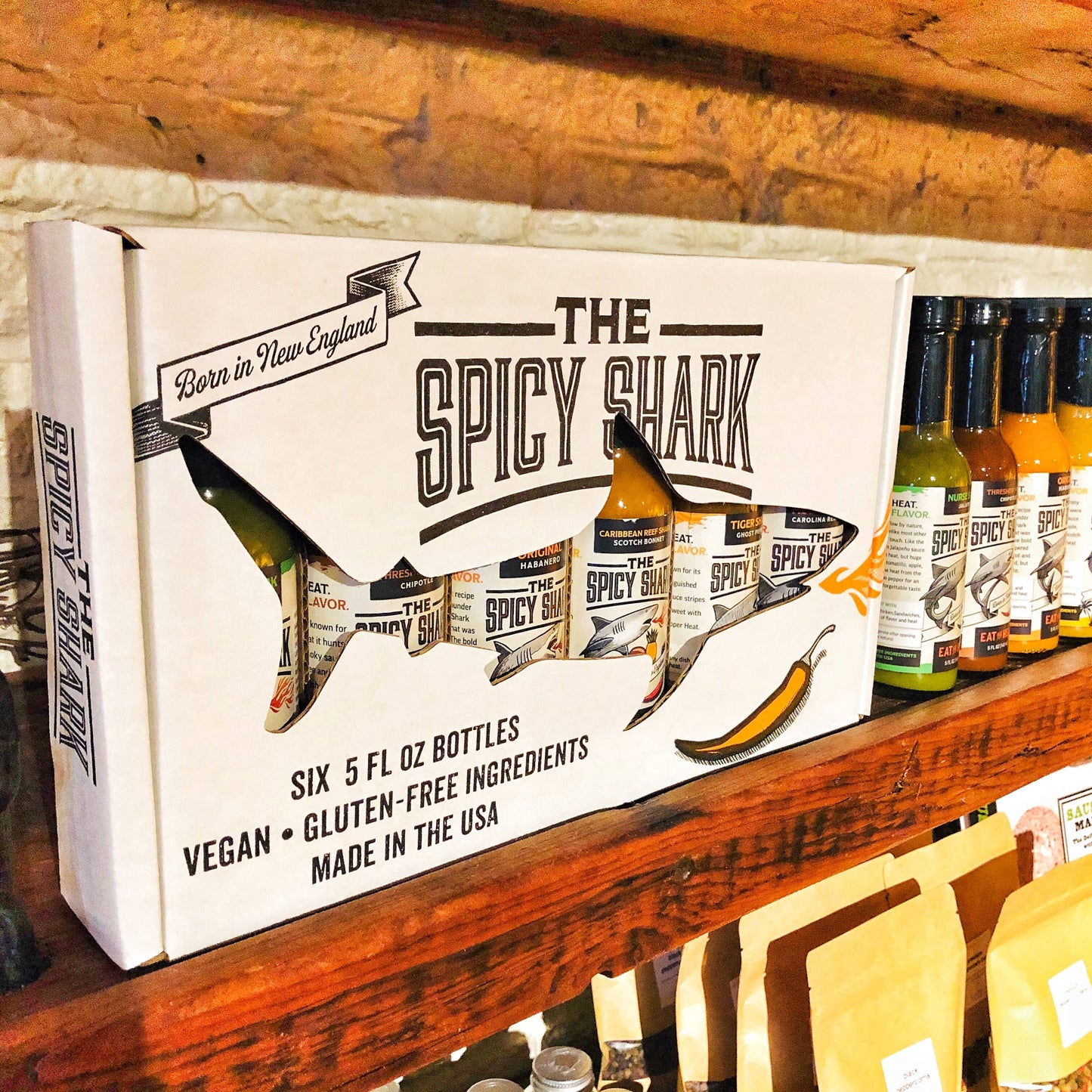 The Spicy Shark Hot Sauce Gift Box