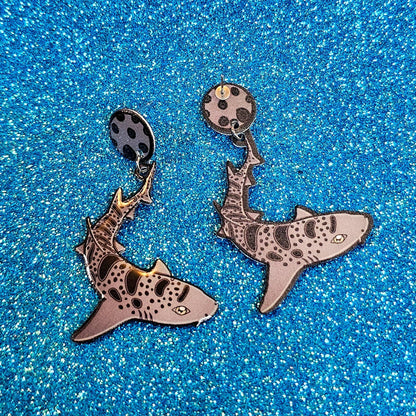 Leopard Shark Dangle Earrings | Fun Marine Life Jewelry