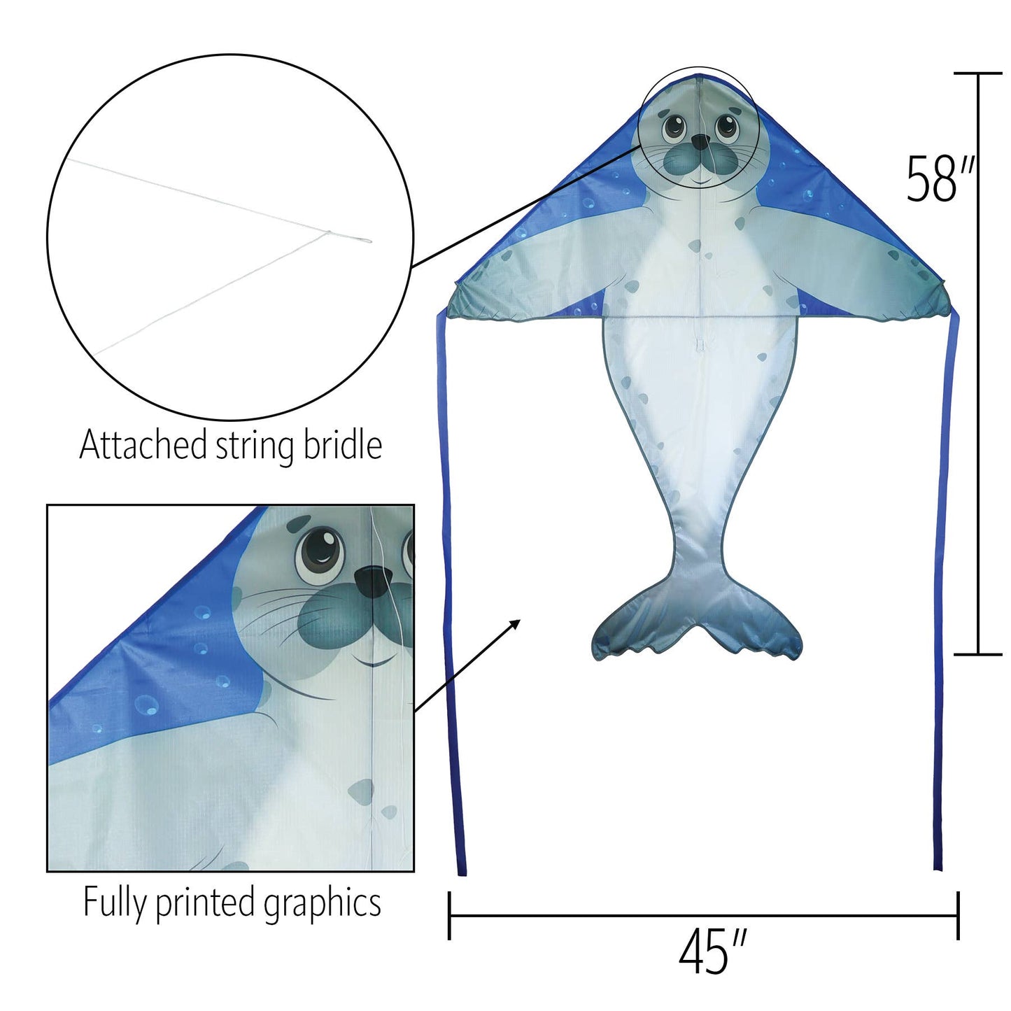 Seal 46" Fly-Hi Kite