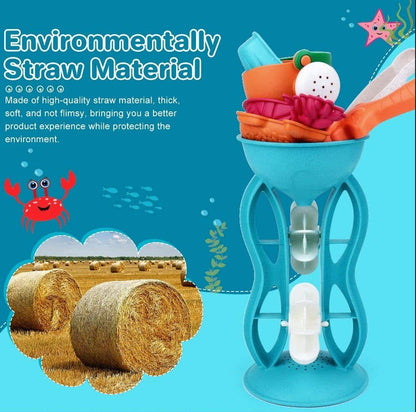 Wheat Straw Beach Toy Set Water Wheel